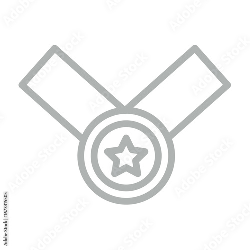 Clear Victory Vector Line Grey Icon Design