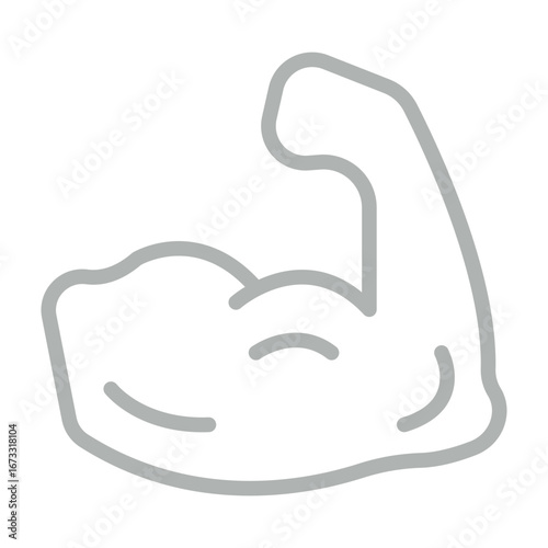 Upper Limbs Vector Line Grey Icon Design