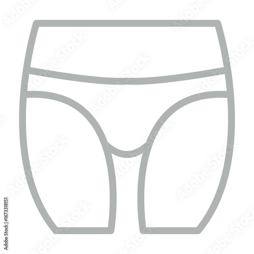 Lower Body Vector Line Grey Icon Design