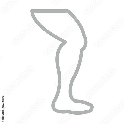 Knees Vector Line Grey Icon Design