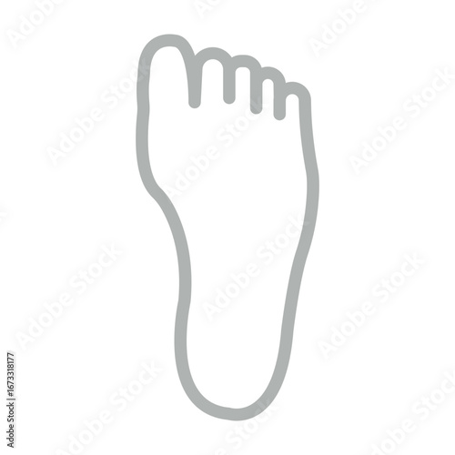 Feet Vector Line Grey Icon Design