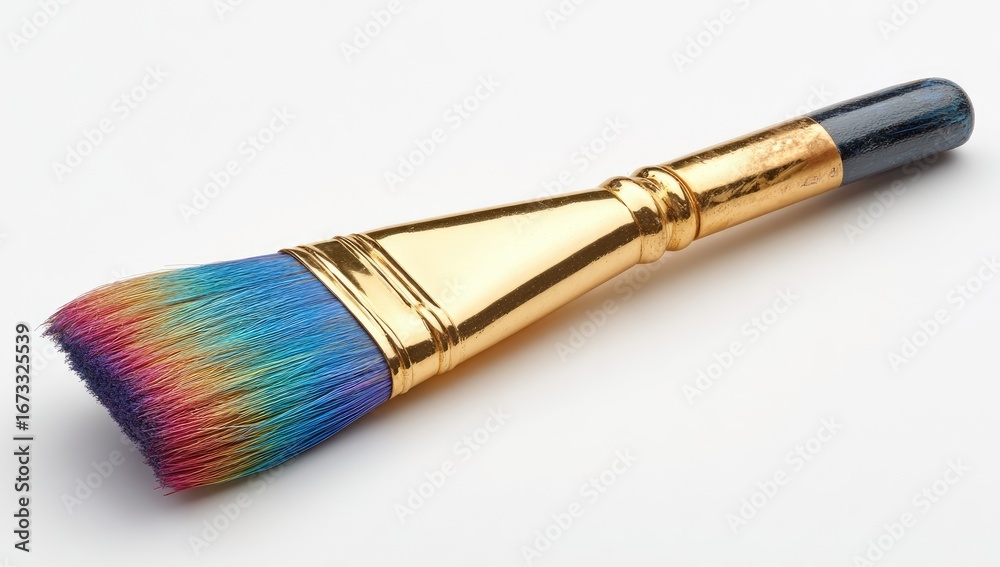 Fototapeta premium Colorful paintbrush on white background (1)