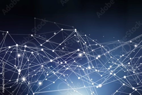Digital abstract technology background with line networks