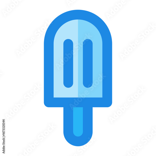 icecream blue filled color icon