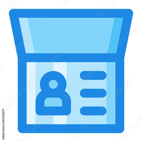 passport blue filled color icon