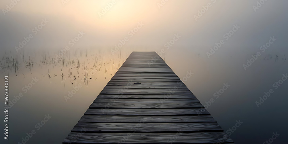 Fototapeta premium Dawn Over Misty Lake