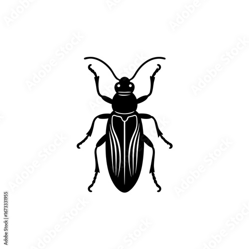 Rare Rosalia Longicorn Beetle Vector Design  