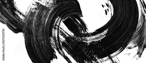 Abstract swirling paint strokes