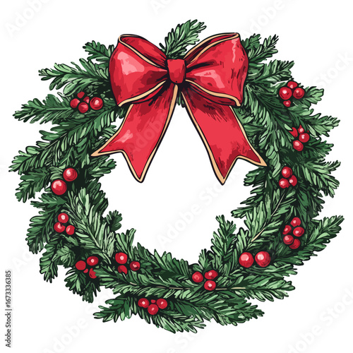 Wallpaper Mural Christmas wreath, decoration, Christmas, festival, vector, transparent background, christmas, wreath, garland, xmas, winter, celebration, ornament, season, decor, beauty, pattern Torontodigital.ca