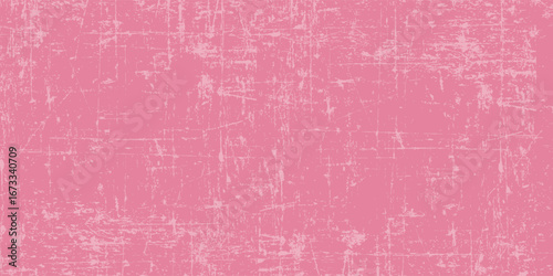 Distressed grid texture on soft pink background. Abstract white crosshatch pattern for modern surface. Ideal for print, fabric, and overlay use.