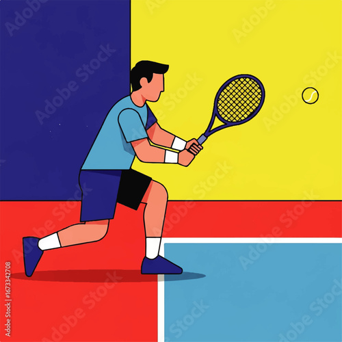 playing tennis