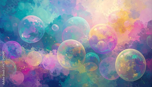 Colorful abstract bubbles