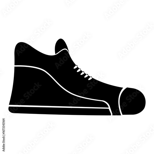 Outline sneakers icon in minimal style, perfect for sports, casual fashion, footwear, streetwear, fitness, lifestyle branding, e-commerce, and modern digital design projects