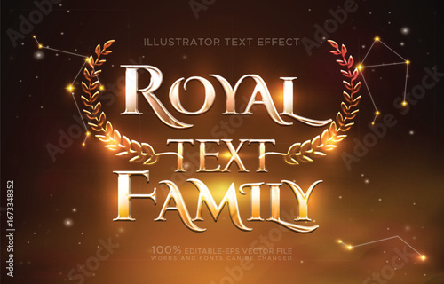 gold royal family text luxury text effect