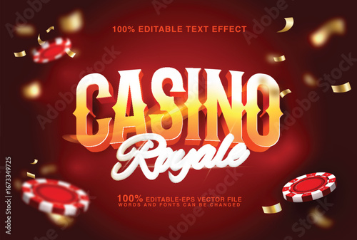 casino royale editable text effect