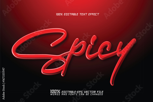 ketchup lettering in text editable text effect	
