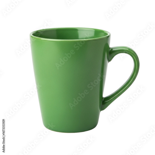 Sleek Lime Green Coffee Mug Hot Chocolate Tea Cup Ceramic Drinkware Kitchenware Home Decor on transparent background