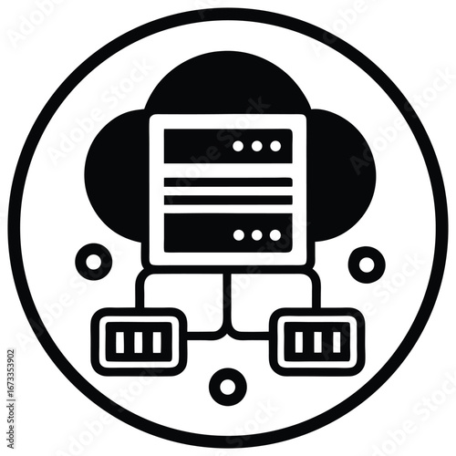web hosting vector icon