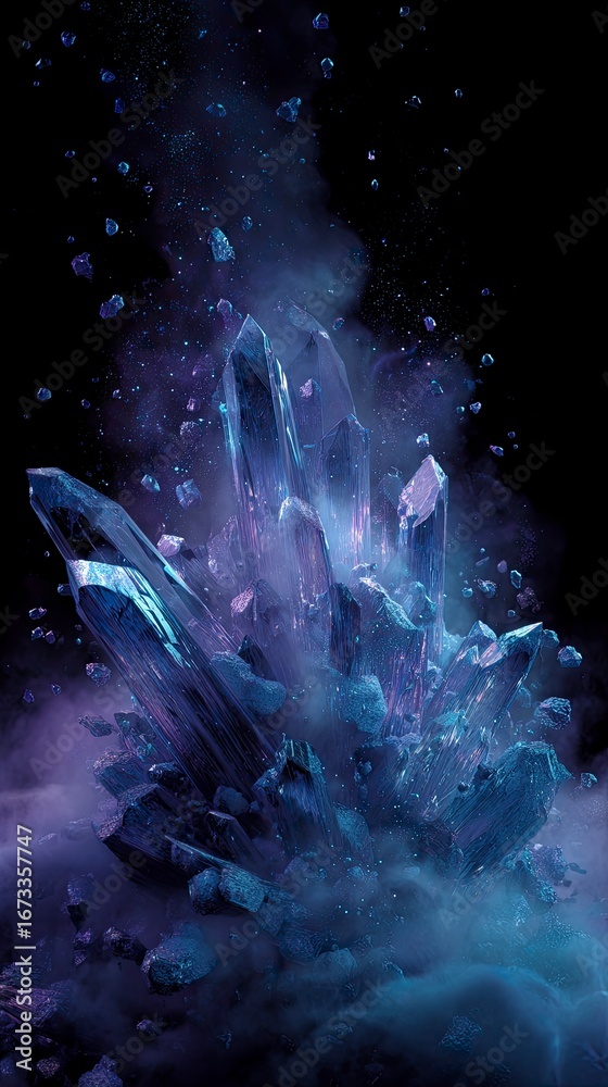 Obraz premium Aetherium Genesis Crystalline Awakening