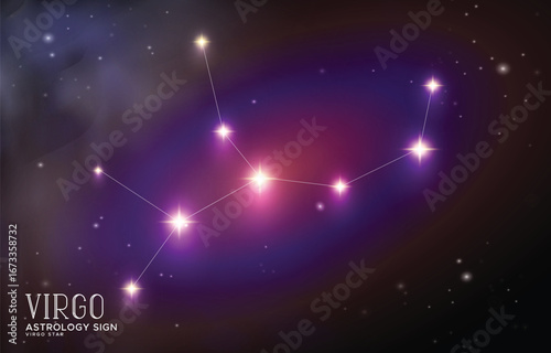 Realistic virgo galaxy background astronomy astrological