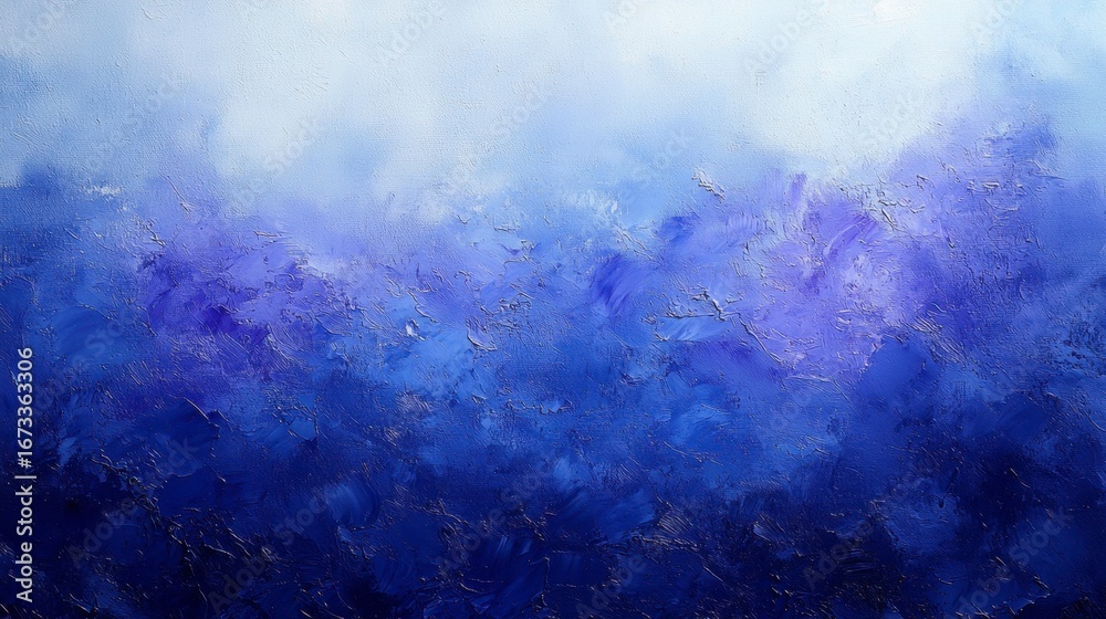 Fototapeta premium Abstract Blue Painting with Gentle Waves and Soft Textures