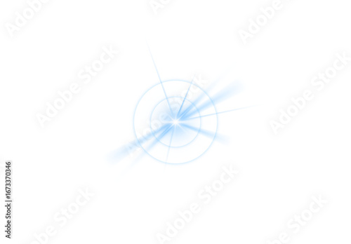 Blue Glowing Star