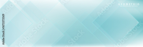 Minimalist teal gradient background with geometric shapes creating a sense of depth and modern simplicity, perfect for adding a touch of sophistication, vector illustration in banners.