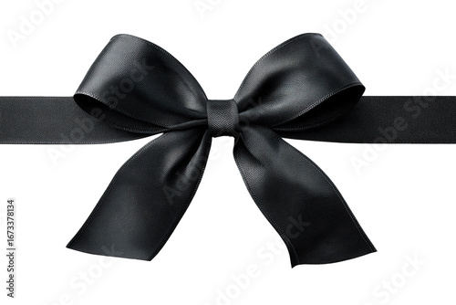 Elegant black ribbon bow for gift wrapping