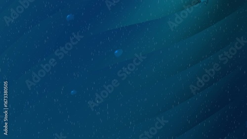 Dark blue abstract gradient background with waves and light particle texture