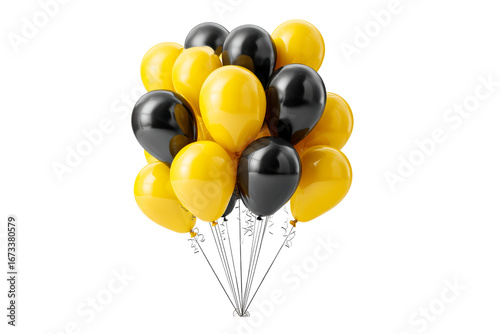 Black and yellow balloons for celebration events
