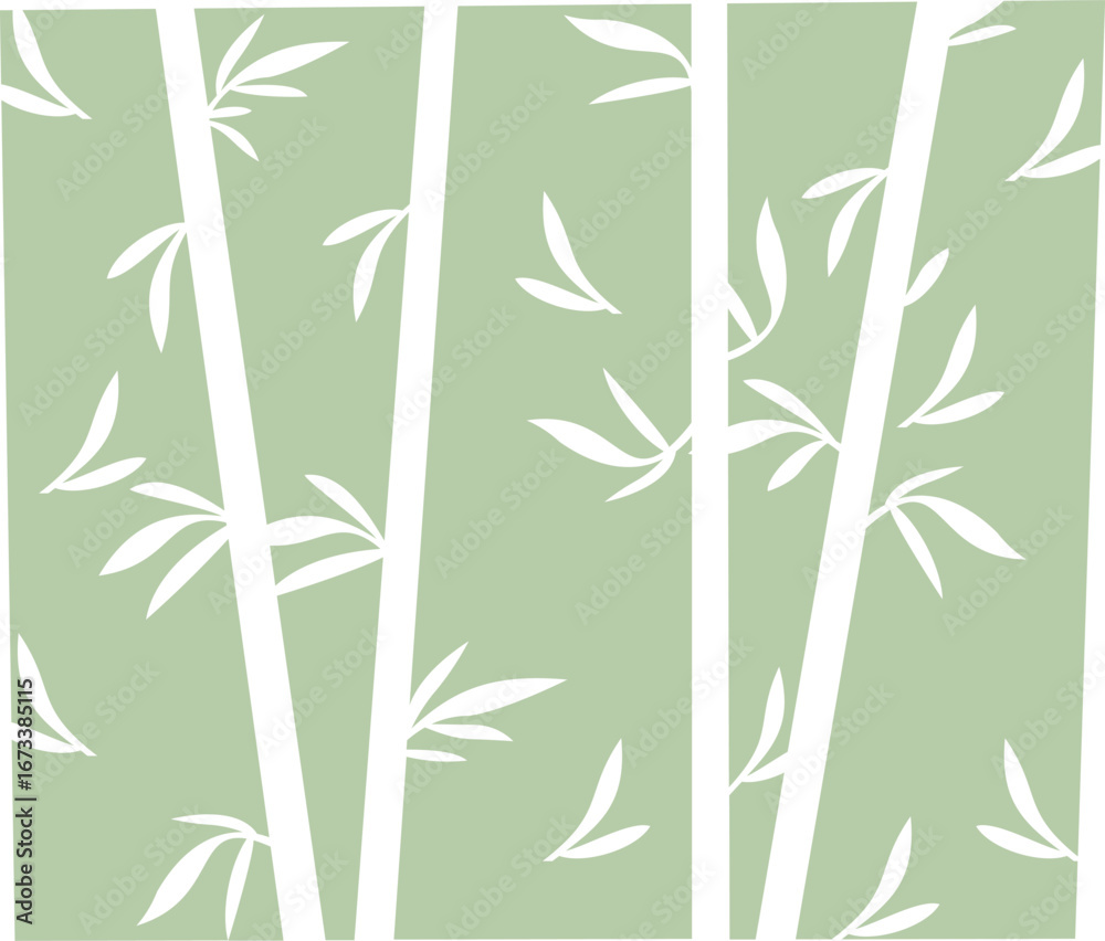 Fototapeta premium Minimalist Bamboo Forest Pattern