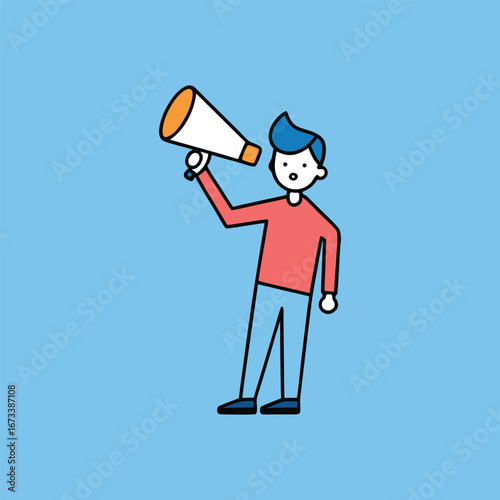 Megaphone in Hand Vector Icon