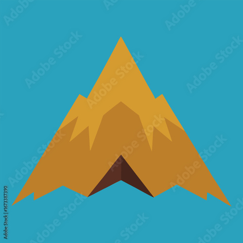 Mountain Peak Adventure Vector Illustration