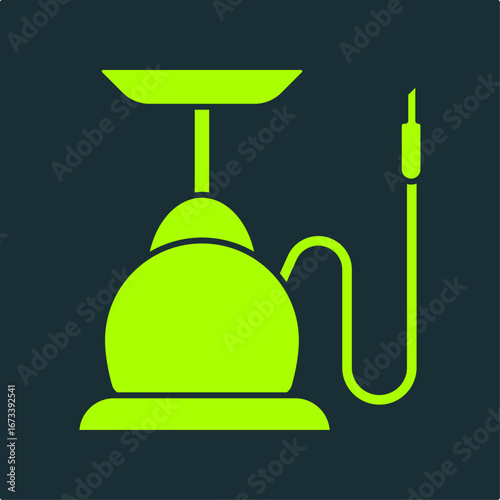 Shisha trendy useful vector Illustration design good colorful green background