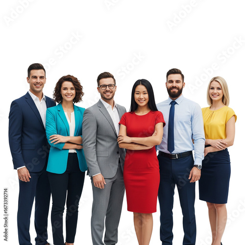 Diverse Business Team – Professional Group Portrait on White Background