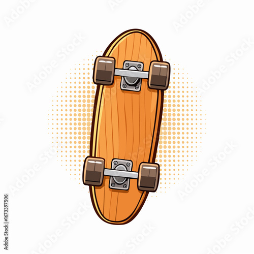 Skateboard icon on white background
