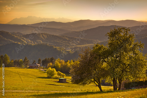 Fototapeta Naklejka Na Ścianę i Meble -  Na Malniku w Muszynie wiosną.