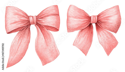 Two delicate pink bows