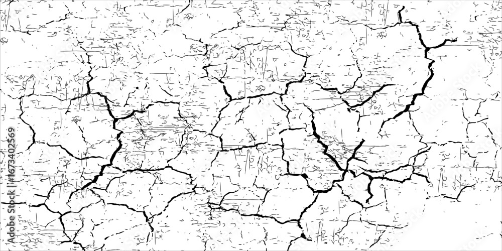 Obraz premium Rough black and white texture vector. Distressed overlay texture. Grunge background. Abstract textured effect. Vector Illustration. Black isolated on white background. art