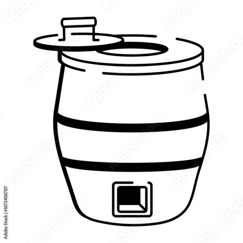 A hand drawn style icon showing a tandoor oven
