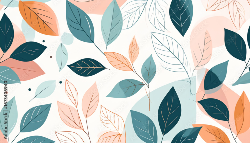 Fototapeta premium Abstract Floral Eco Pattern