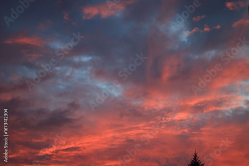 dramatic sky at sunset