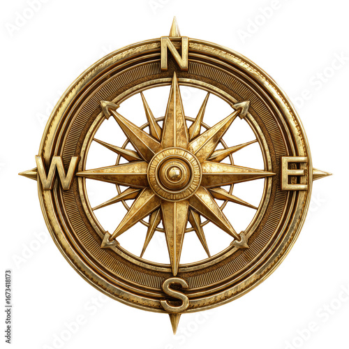 Ornate gold compass (1)
