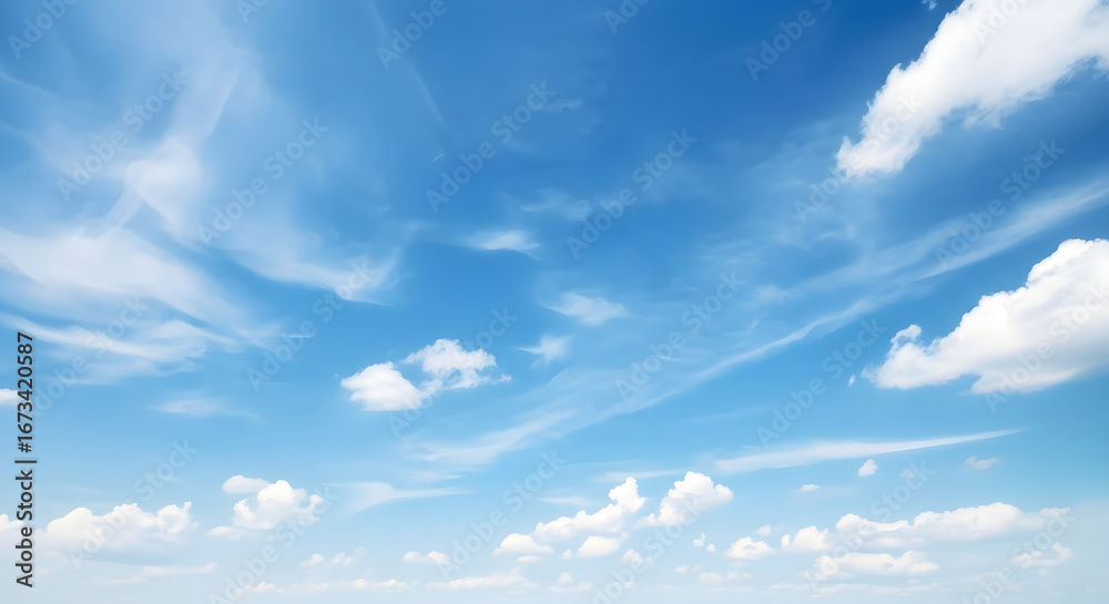 Naklejka premium blue sky with clouds very beautiful