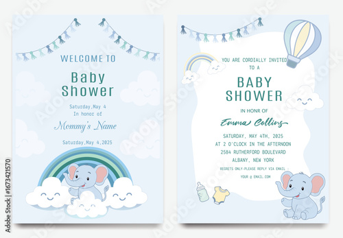 baby shower card with baby boy
