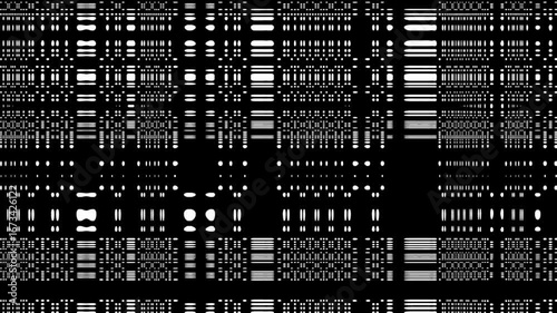 Data Abstract Background - Black & White Seamless Loop
