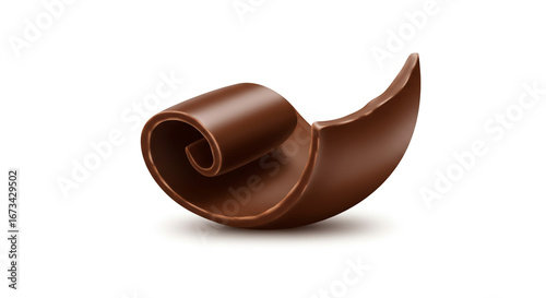 Indulgent chocolate curl adds a touch of decadence to desserts and confections