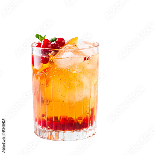 Wallpaper Mural Vibrant orange red cocktail in a round glass Torontodigital.ca