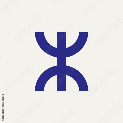 Abstract Berber symbol representing heritage, culture, identity, and North African roots