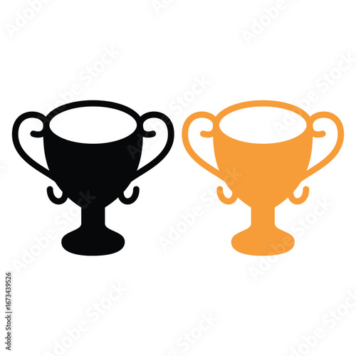 Champion Trophy Cup Vector. Achievement and Reward Symbol